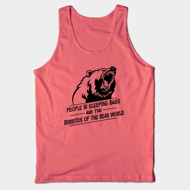 Bear and Burritos Tank Top by Alema Art